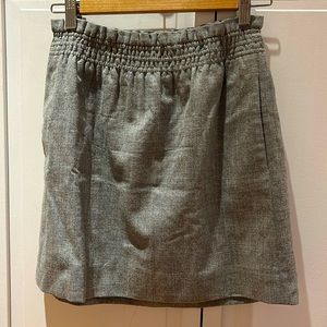 J Crew Gray Wool City Mini Skirt